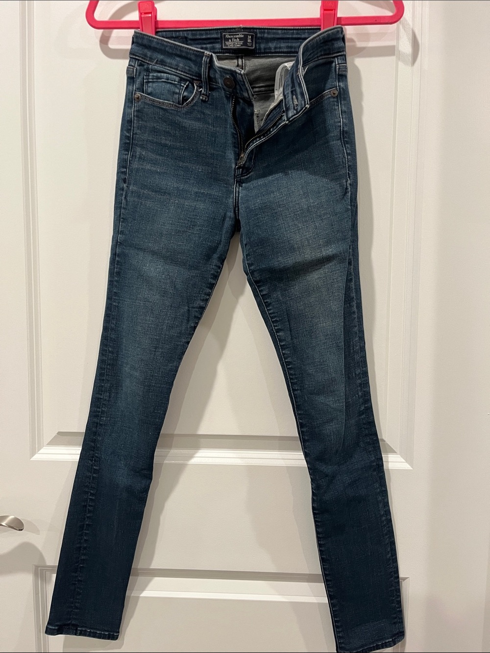 Abercrombie & Fitch Dark Blue Harper Low Rise Super Skinny Jeans